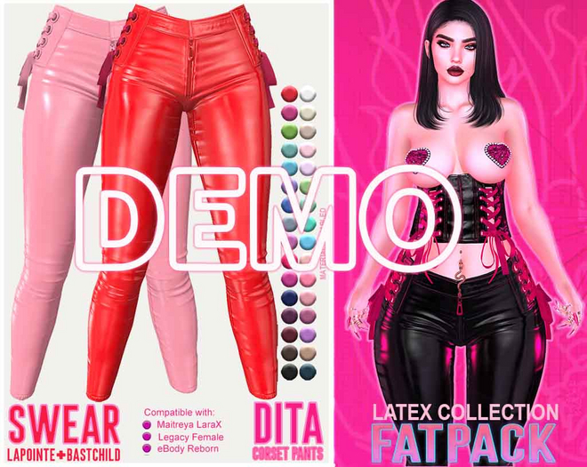 Latex Pants - Dita Corset DEMO