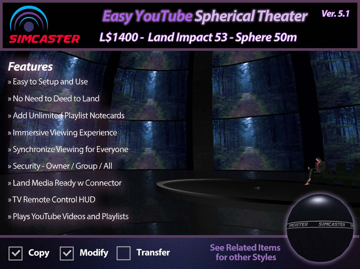 Easy YouTube TV & Video - Spherical Theater
