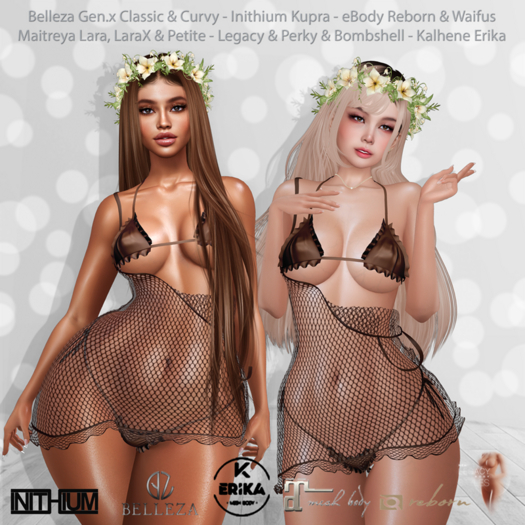 Darcy Bikini & Dress Brown: Belleza Gen.X - Inithium Kupra - eBody Reborn & Waifu - Maitreya LaraX - Legacy Perky Bombsh