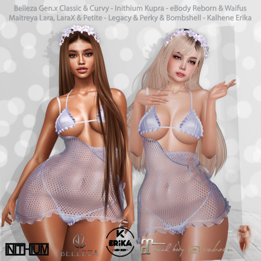 Darcy Bikini & Dress Purple: Belleza Gen.X - Inithium Kupra - eBody Reborn & Waifu - Maitreya LaraX - Legacy Perky Bombs