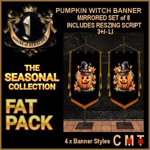 Fat Pack Halloween Pumpkin Witch Banners