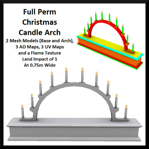 Full Perm Christmas Candle Arch