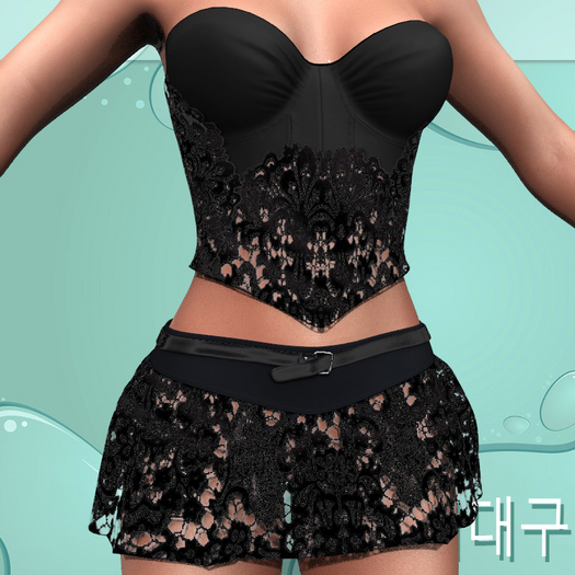 WAIFUS Outfit Black Lace
