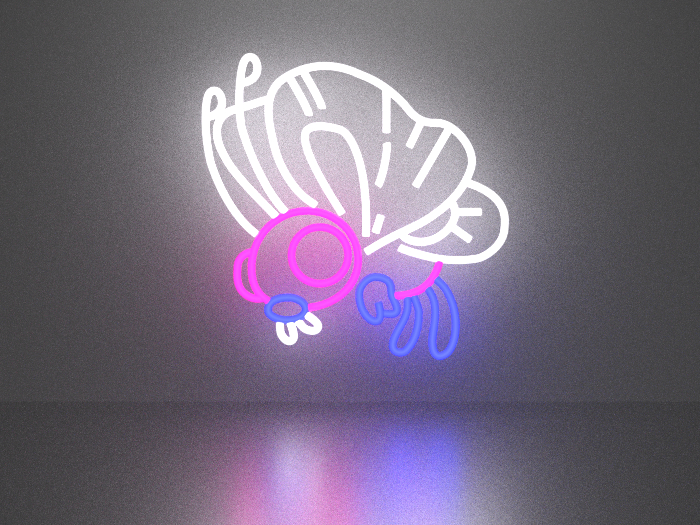 Butterfly 1 neon sign Full Permission