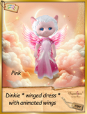Dinkie * winged dress with wings pink