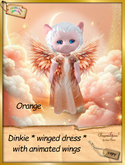 Dinkie * winged dress with wings orange