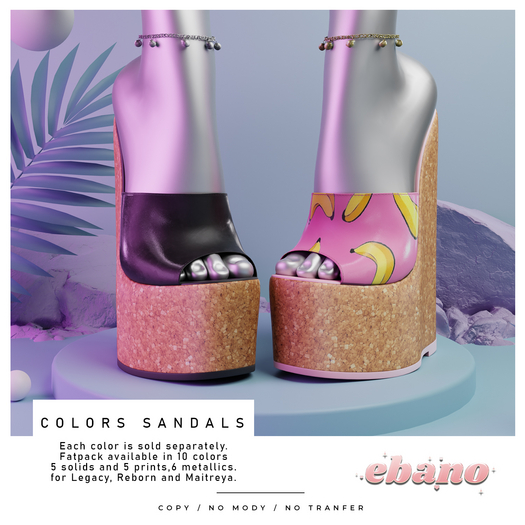 Ebano-Colors Sandals(BANANA)