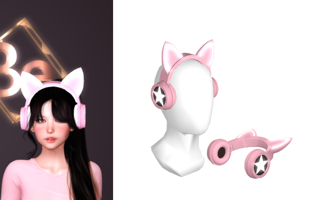 Be.Radikal.Be.Unique.Not YOURS Headphone..Light Pink * ADD