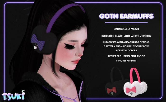 Tsuki // Goth Earmuffs