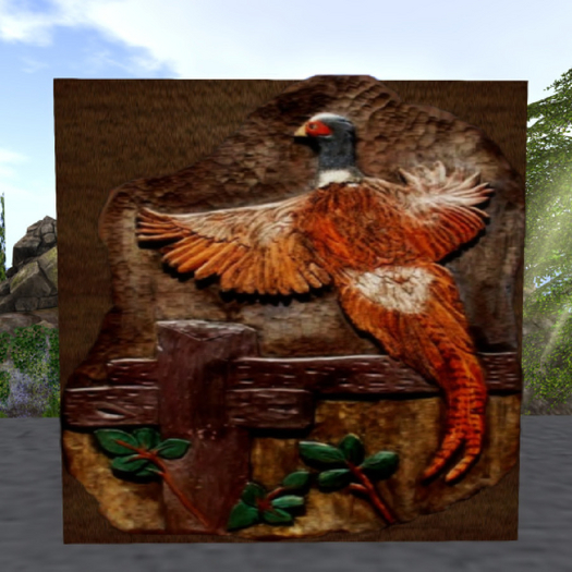 Carved Pheasant Plaque