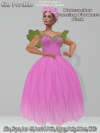 Nutcracker Dancing Flowers Pink