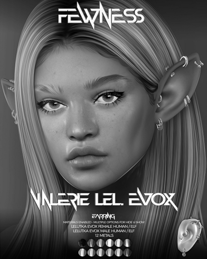 Fewness - Valerie Lelutka EvoX Earring - DEMO