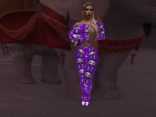 KOKO'S CLOSET PANDA OUTFIT PURPLE