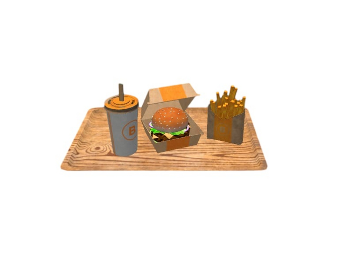 Burger and papas