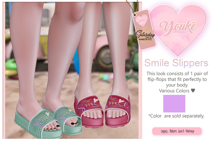 .:: Youke.::Smile Slippers Lilac