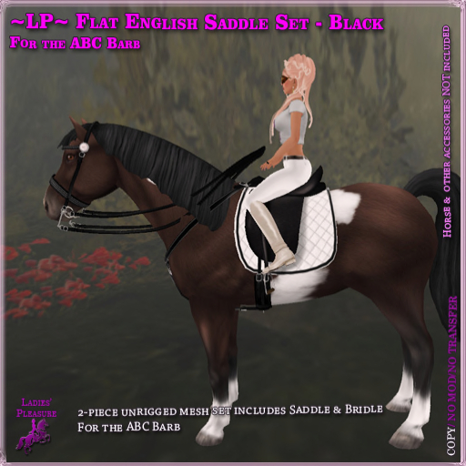 ~LP~ Flat English Tack Set (ABC Barb) BOXED Black