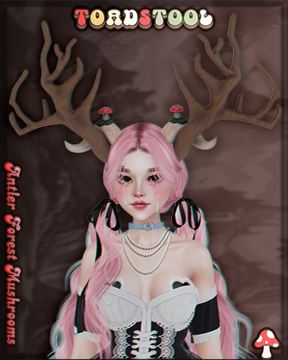 Toadstool . Forest Mushroom Antlers