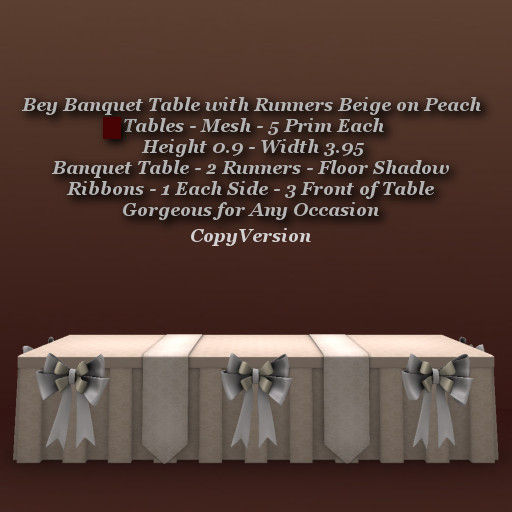 Bey Banquet Table & Drape Beige