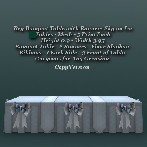 Bey Banquet Table & Drape Sky