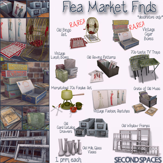 Second Spaces - Flea Market Finds - old bingo set RARE