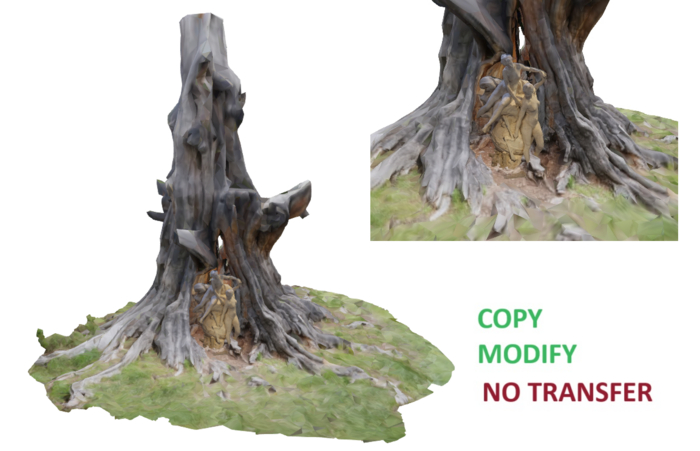 @MA@ Decor Scanned "Carved tree stump"