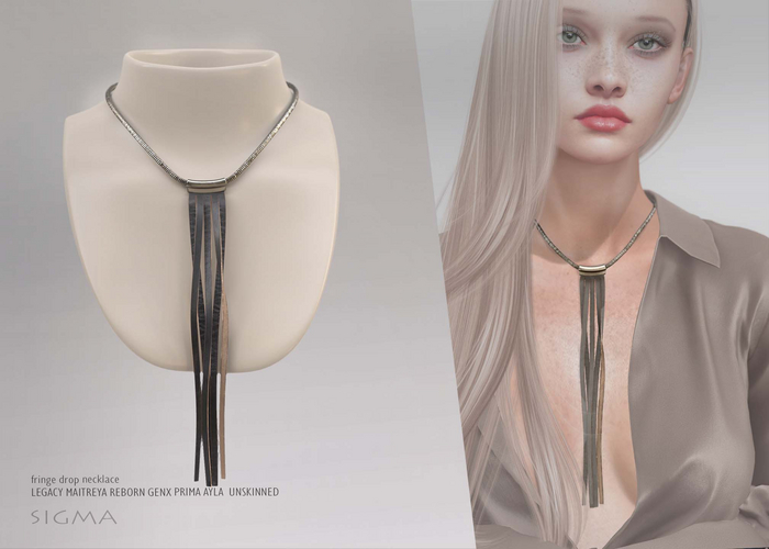 SIGMA Fringe drop necklace 