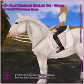 ~LP~ Flat English Tack Set (ABC Boulonnais) BOXED White