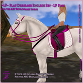 ~LP~ Flat English Tack Set (ABC Boulonnais) BOXED LP Pink