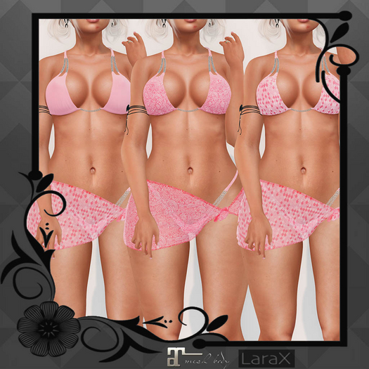 V2V BIKINI SET PINK (add me )