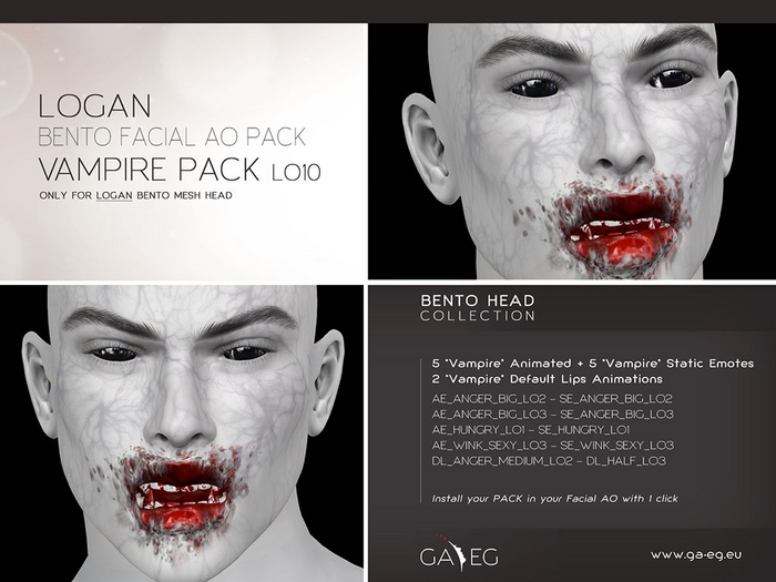 [GA.EG] Logan Bento Facial AO Pack - LO10 Vampire Pack