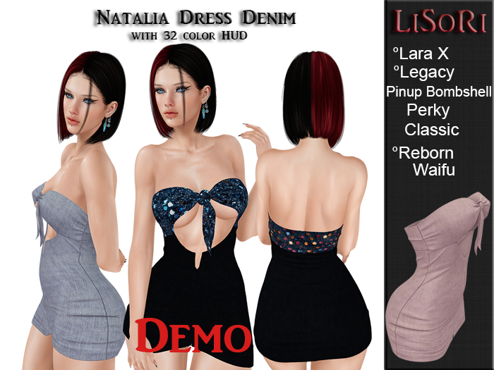 LiSoRi Natalia Dress Denim DEMO