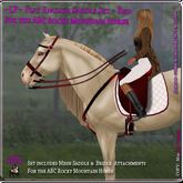 ~LP~ Flat English Set ABC Rocky Mountain Horse (boxed) Red