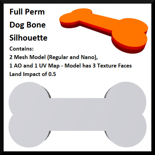 Full Perm Dog Bone Silhouette