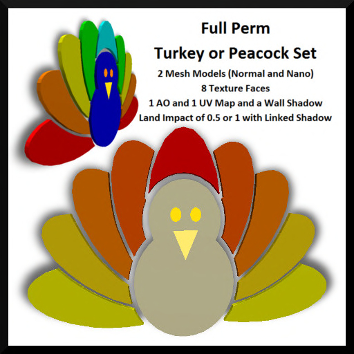 Full Perm Turkey or PeacockShape