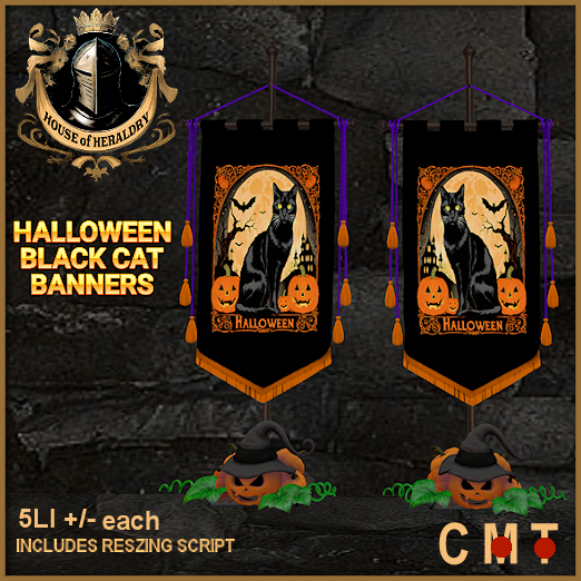 Halloween Black Cat Banners