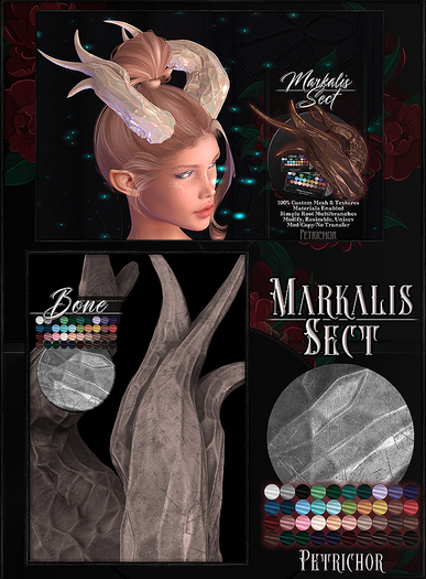 :[P]:- Markalis Sect Horns - Bone [Unpacker]