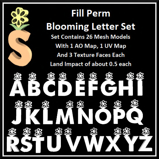 Full Perm Blooming Letter Set
