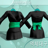 Black Green Kimono MAITREYA PETITE