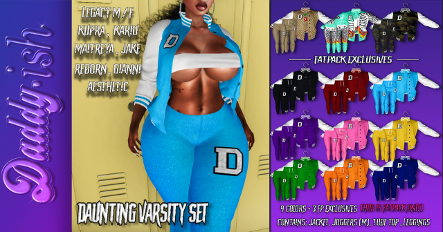 !D - Daunting Varsity Set FEMALE *BABYBLUE*