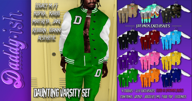 !D - Daunting Varsity Set MALE *GREEN*