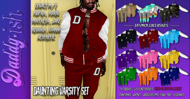 !D - Daunting Varsity Set MALE *RED*