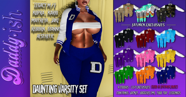 !D - Daunting Varsity Set FEMALE *BLUE*