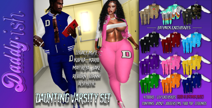 !D - Daunting Varsity Set FEMALE *FATPACK*