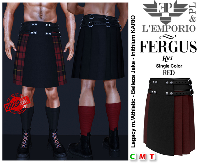 L'Emporio&PL ::*Fergus *:: Kilt -RED-
