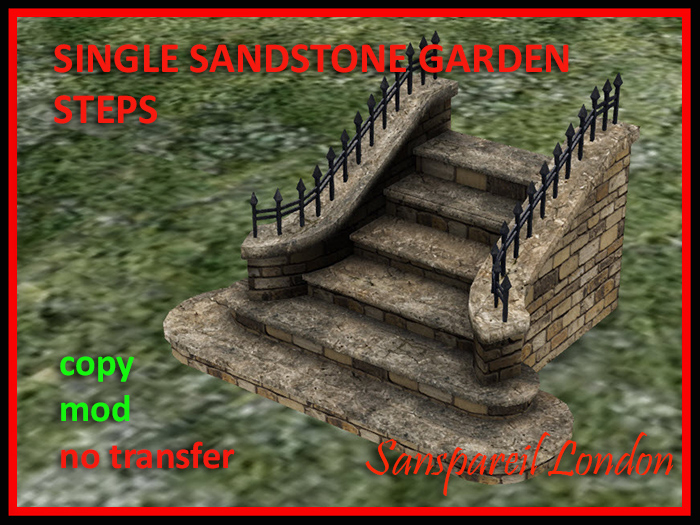 Single Sandstone Garden Steps