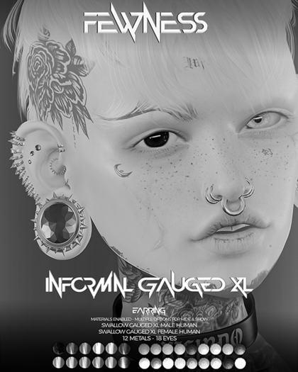 Fewness - Informal Gauged XL Earring - DEMO