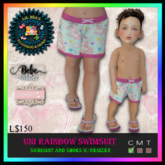 *LBD* Uni Rainbow Swim Trunks - Bebe/TD