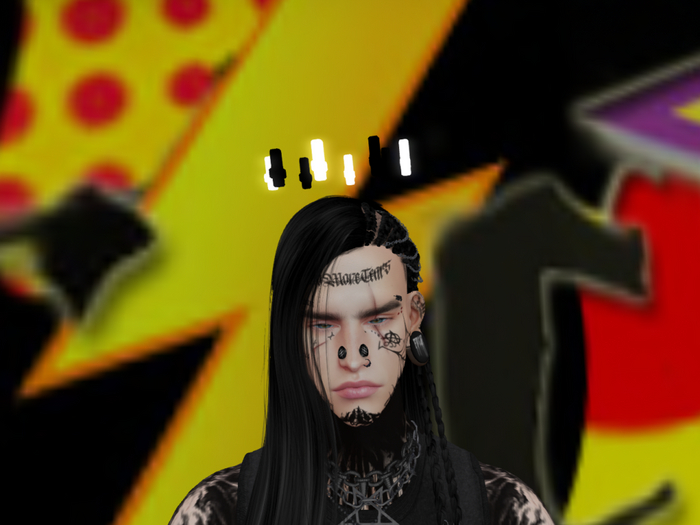 .:STRICKEN:. Mesh Cross Hover Crown