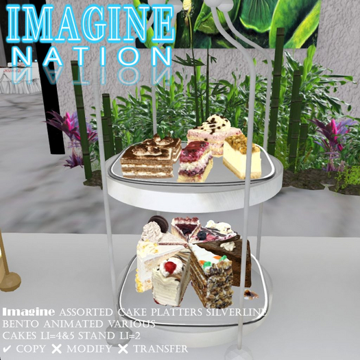 Imagine 2 Assorted Cake Platters Silverline
