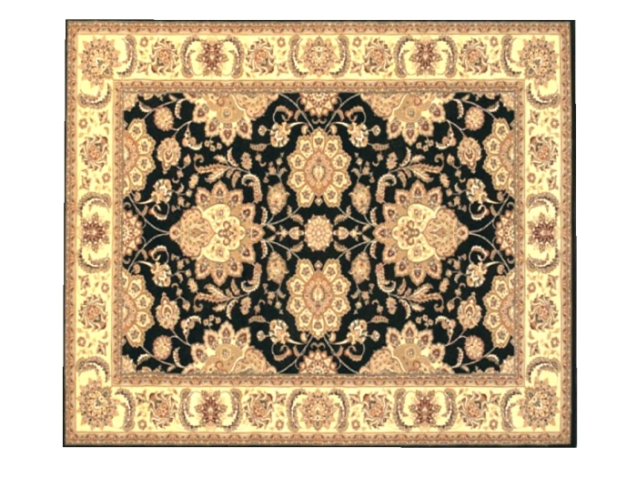 Spanish rug - black & gold design